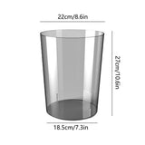 Small Trash Can, Plastic Wastebasket, Clear Round Plastic Waste Baskets, for Bathroom, Bedroom, V1366-AZ2-W-12832