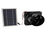 10W 12V Solar Powered Exhaust Fan for Round Pipe ABS Solar Panel Ventilation Fan Kit for Pet House V1294-YM0710-3111230296911