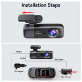 4K Front and Rear Dash Camera with WiFi GPS and Free 64GB SD Card V178-59116