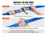 Backwash Hose, 2 in x 50 ft, Heavy-Duty PVC Flat Pool Discharge Hose with Aluminum Camlock C & E V952-FCXRG250FTPVCM9TXV0