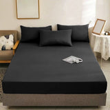 Fitted Sheet with 2 Pillowcases Soft Polyester 86.61x70.86in for Bedroom Kids Family, Gray V1369-AZ3-W-10467