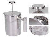 Stainless Steel Coffee Maker Portable Manual Coffee Pot Kettle Cup for Home Office800ml V1294-YM0901-3113210127111