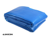 Aquabuddy Pool Cover 6.5x3m 400 Micron Silver Swimming Pool Solar Blanket 4m Roller PC-65X30-M-DX-BL-40ROL