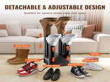 Detachable 4 Tubes Shoe Dryer, Portable Boot Dryer with Timer, Boot Warmers/Dryer with Heat Blower & V952-XXHGJ4GWFSHGBKRSRV3