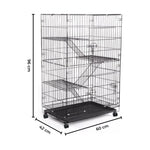 FLOOFI Three-Level Pet Rabbit Bird Cage with Hammock V227-3331641003992