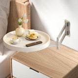 Wall-Mounted Foldable Round Table Telescopic Adjustable Bedside Desk with Aluminum Alloy Support, V1107-CS-CTZWJB