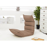 SOGA Foldable Tatami Floor Sofa Bed Meditation Lounge Chair Recliner Lazy Couch Khaki LOUNGELEATHERKHAKI