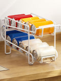Soda Can Organizer for Refrigerator for Cans, Stackable Rolling Can Organizer for Pantry Fridge V1369-AZ3-W-06194