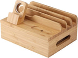 Bamboo Phone Charging Organizer, Bedside Desktop Dock V1263-JX-5000
