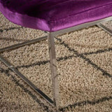 Glorie Plum Velvet Sofa Accent Chair ArmChair V1041-JMC-1060PLUM