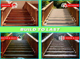 4"x32" Anti Slip Traction Treads 10 Pack, with Glow in Dark Stripe, Best Grip Tape Grit Non Slip, V1107-116-16205-BLA3