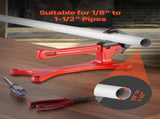 Portable Pipe Vise, Lightweight Aluminum Pipe Vise with 1/8" to 1-1/2" Clamping Capacity, Ideal for V952-BXSGHQ18112ICTI8XV0