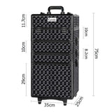 Embellir Makeup Case Beauty Trolley Cosmetic Organiser Box Travel Wheels Diamond CASE-MU-4T-081-DIBK