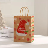 Christmas Gift Bags 30-Piece Set Festive Designs Holiday Gifting Christmas - Red - Size 15-8-21 V1347-130-50002-RED-15-8-21