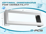 2 Pack Glove Box Holder/Dispenser Stainless Steel Quad Wall Mounted Glove Box Organizer,10"H 21"W V1258-DP02-C-2817