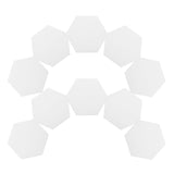 HOOWIFFY 10Set White Ceramic Hexagonal Coasters with Nonslip Heat Resistant Surface for Sublimation V1189-WXFWAL-20260326-02404