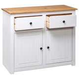 Sideboard White 93x40x80 Cm Solid Pinewood 43_282699