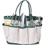 11 Piece Gardening Tool Set with Apron and Storage Tote - Hand Trowel, Transplanter, Fork, Rake, V888-ELOSUNG57356