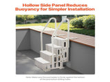 4-Step White Robust Pool Ladder of 2 Handrails for 1219.2-1371.6 mm Pools V952-DXYCTLTSFSSLMT8OVV0