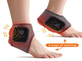 2-Pack Grey Wireless Rechargeable Heated Ankle Massager - 3 Heat Levels & 3 Vibrating Intensities V888-ELOSUNG49731