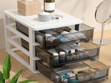 Small White Drawer Organizer, 1-Piece PP Desk Storage Box for Home and Office Organization V1192-AZ-W-22601
