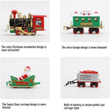 Christmas Train Set with Sounds Lights Electric Rail Car Toy Mini Train Toy Set for Christmas V1294-YM0715-10324230