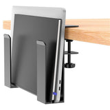Adjustable Side Laptop Mount, No Drill Desk Storage Organizer, Metal Hanging Notebooks Holder, V1192-AZ-W-1100