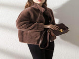Women's Faux Fur Jacket Trendy & Warm Coat - Red - Size XL V1106-M-APP-SX-652-RED-XLAUXLEU52