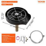VEVOR Glass Rinser 10-Hole 360 Rotating Stainless Steel Washer ABS Cup Holder V952-TMAZSXBQ304BO2L89V0