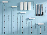 9 Inch Paint Roller Set with 205cm 5 Section Stainless Steel Extension Pole - 3 Roller Covers for V888-ELOSUNG57259