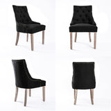 French Provincial Dining Chair Oak Leg AMOUR DARK BLACK V274-FT-FC8443-DBK1
