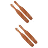 Coffee Wooden Cheese Spreader for Kitchen Use, Versatile Wide Shovel, 4Pcs V1366-AZ2-W-13638