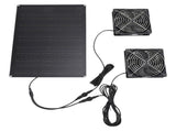 Solar Powered Dual Kit 75W 3000 to 4000RPM IPX7 Waterproofing Solar Exhaust Cooling Ventilation V1294-YM0901-3113250069311