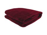 Laura Hill 800-GSM Mink Blanket Queen Size Double-Sided Soft Plush Bed Faux Throw Rug Red MNKHV-RD