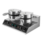 VEVOR Commercial Waffle Maker, Dual-Head Round Waffle Baker Machine, 2460W Non-Stick Stainless Steel V952-SYBLSHFBJZYBC5B6EV3
