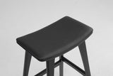 4X Wooden Bar Stool Padded PU Leather Dining Chair KANSO 65cm BLACK V274-FT-BSWO-AM552P-BK4