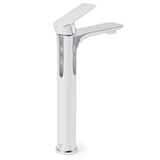 WELS Bathroom Chrome Round Tall Basin Mixer Vanity Faucet Laundry Counter Tap V1233-KRF102CR