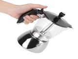 6 Cups Stainless Steel Coffee Pot Italian Octagonal Household Brewing Coffee Moka Pot V1294-YM0523-3118210295311