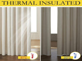2 Pack Natural 100% Blackout Linen Curtains, Farmhouse Thermal Insulated Drapes for Living Room and V1189-LC-AMZ-00226