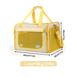 Plaid Portable Pet Carrier, Foldable Soft-Sided, 442828cm, Oxford & Polyester, Mesh & Roll-Up V1232-BXST-CW-002