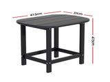 Gardeon Outdoor Coffee Side Table HDPE Desk Patio Furniture Camping Garden Black FF-BEACH-DESK-HE-BK