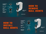 Ball Joint Press Kit, 25 pcsTool Kit, C-press Ball joint Remove and Install Tools, for Most 2WD and V952-QXJTYLJTJZXDGG6APV0