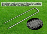 100Pcs Stainless Steel Ground Garden Staple Pins Weed Barrier Fabric Stake Fixed Accessories V1294-YM0901-JY07670