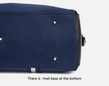 Dark Blue Foldable Travel Bag, Nylon Large Capacity Tote & Crossbody, Multi-Pocket Business Short V1232-SWXKB-004