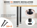 762MM Adjustable Desk Legs, Reinforced Steel Office Table Furniture legs Set of 4 for DIY, 544.3KG V952-ZGZT2YC30YC0ZVHG9V0