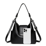 Leather Hobo Bag Shoulder Bag For Women High-Quality Leather Bag Travel Handbag - Gray - Size L V1347-127-58092-GRY-L