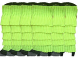 6x Womens Leg Warmers Disco Winter Knit Dance Party Crochet Legging Socks Costume - Fluro Yellow V563-BR-6LEGWARMRS-FLUYLW