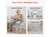 Bedside Commode Chair, 227 kg Capacity, 4-in-1 Portable Toilet and Raised Toilet with Padded V952-WLKBSLRZD500Y4MTK001V0