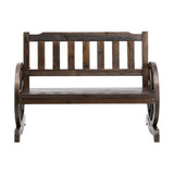 Gardeon Outdoor Garden Bench Wooden 2 Seater Wagon Chair Patio Furniture Brown ODF-WAGON-V-CC