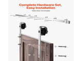 8FT Sliding Barn Door Hardware Kit, 330 LBS Weight Capacity, Compatible with 42 to 48 Inches Width & V952-HDSMDGDGDM2D9X4QD001V0